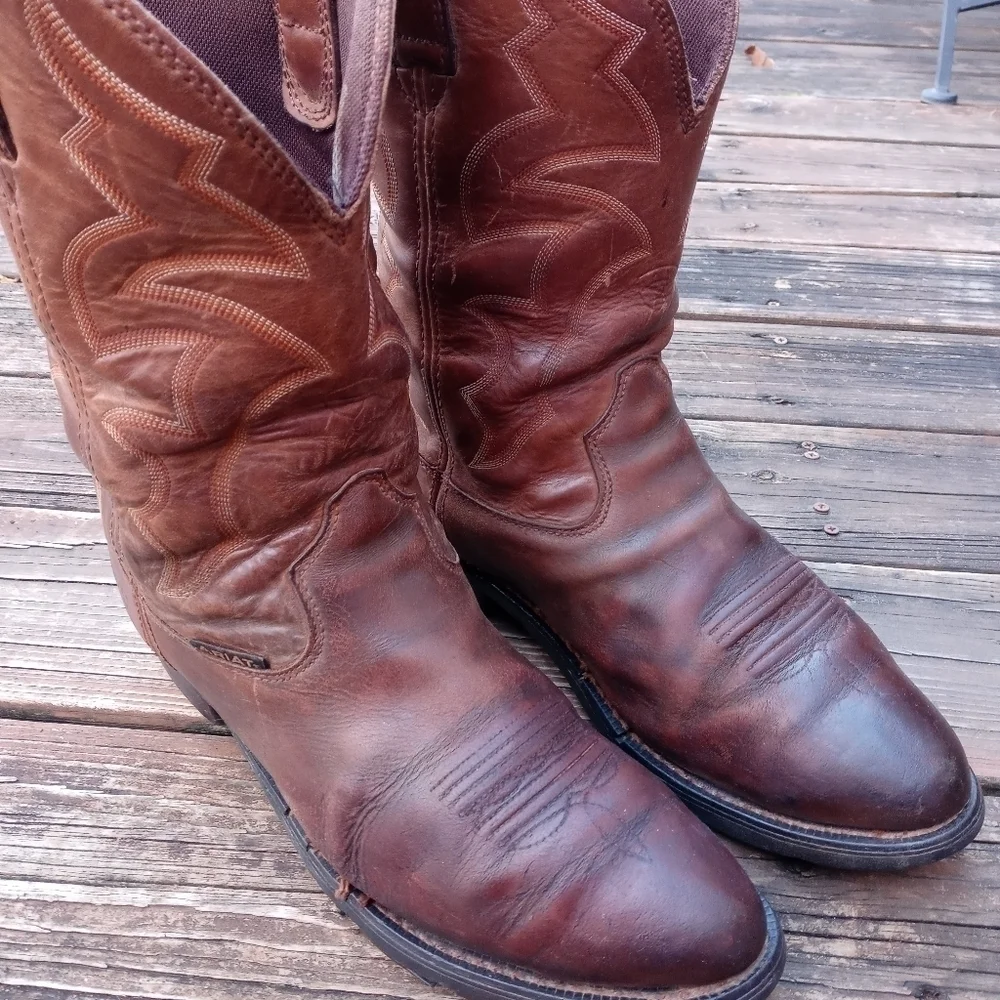 Ariat Ironside Waterproof Work Boot Men's 11.5D Brown Leather Pull On 10006299.